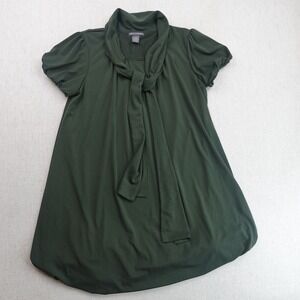 Chelsea and Theodore Tunic‎ Puff Dress Olive Medium Short Sleeve Loose Flowy